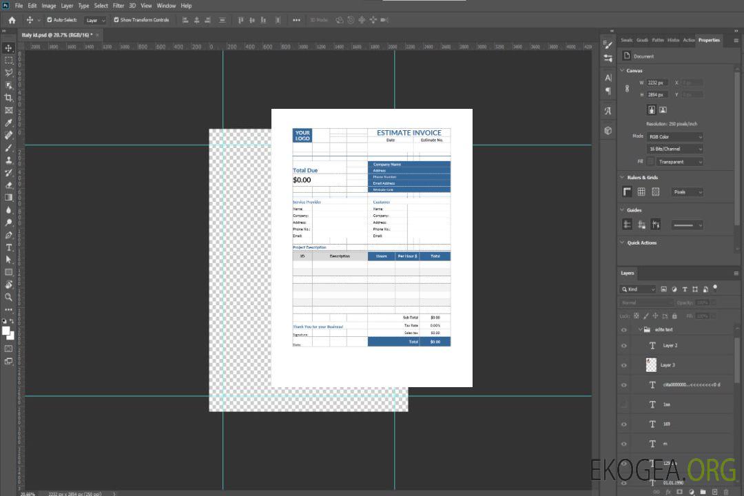 Modèle de facture d'estimation gratuite template Modèle de facture d'estimation gratuite template